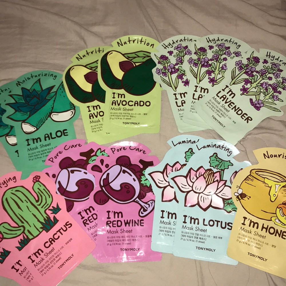 Tony Moly sheet masks
